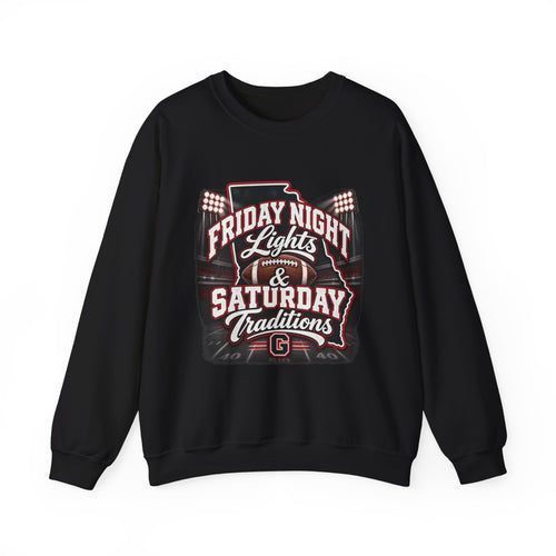 Friday Night Lights & Saturday Traditions Football Crewneck Sweatshirt