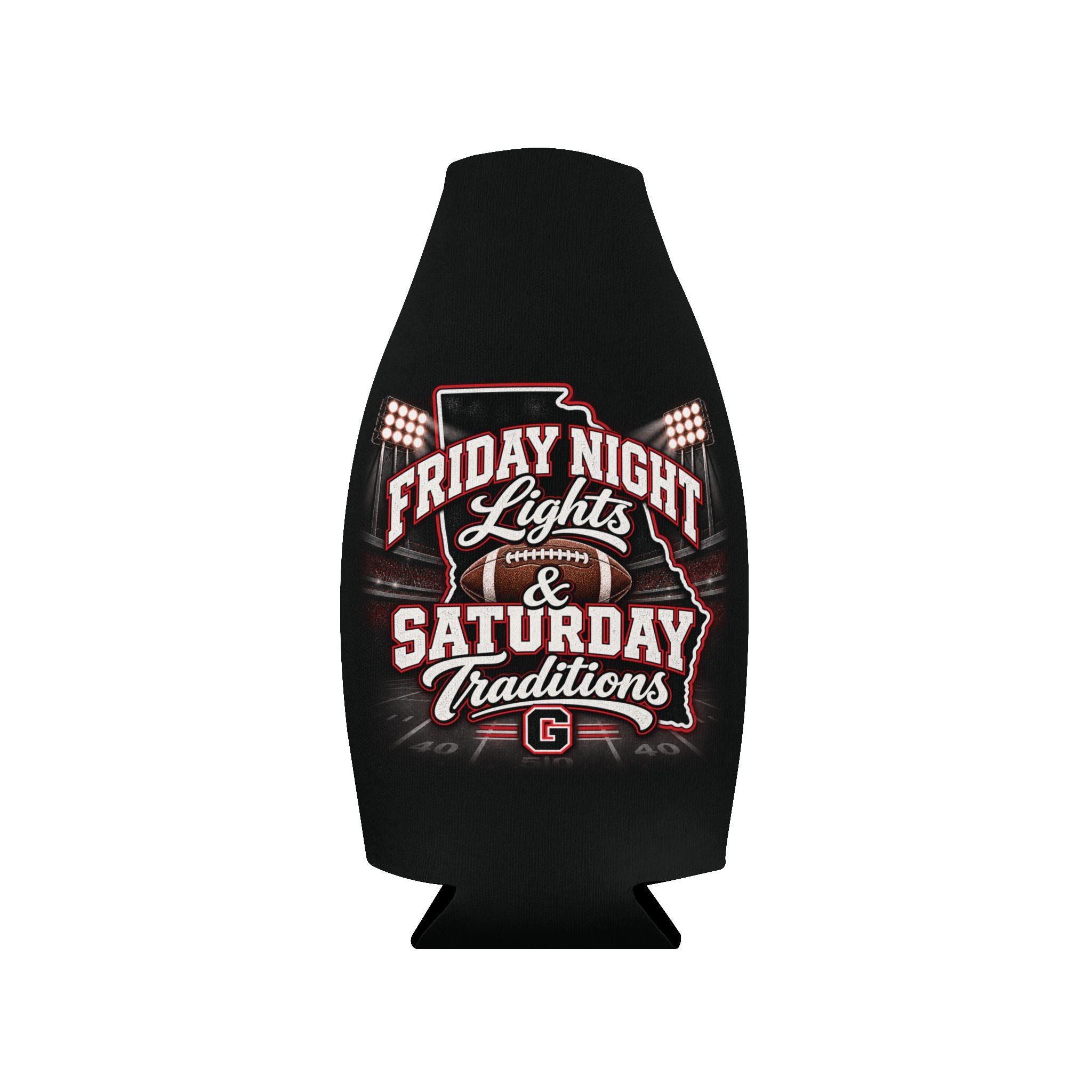 Friday Night Lights & Saturday Traditions Zip-Up Bottle Cooler Sleeve