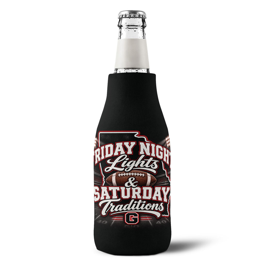 Friday Night Lights & Saturday Traditions Zip-Up Bottle Cooler Sleeve