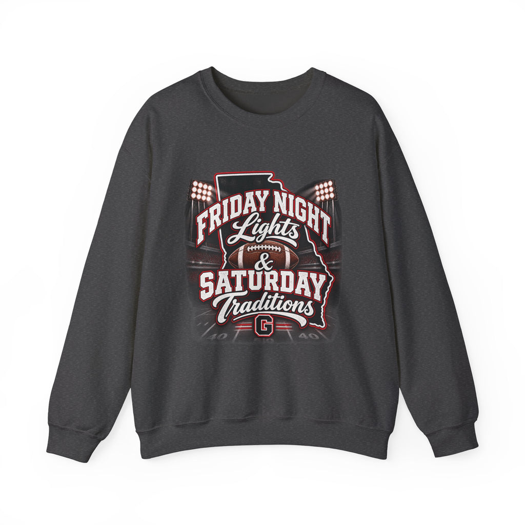 Friday Night Lights & Saturday Traditions Football Crewneck Sweatshirt