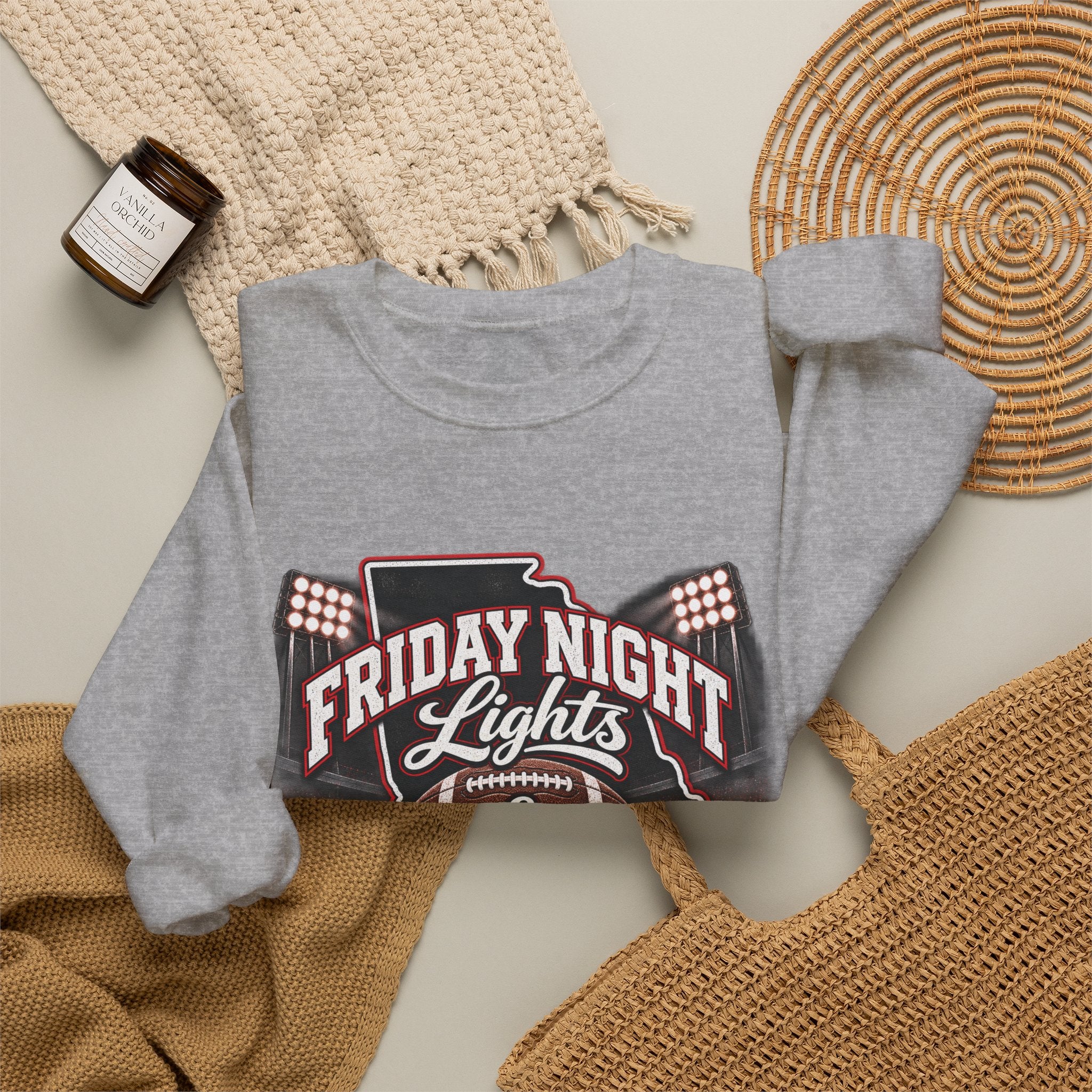 Friday Night Lights & Saturday Traditions Football Crewneck Sweatshirt