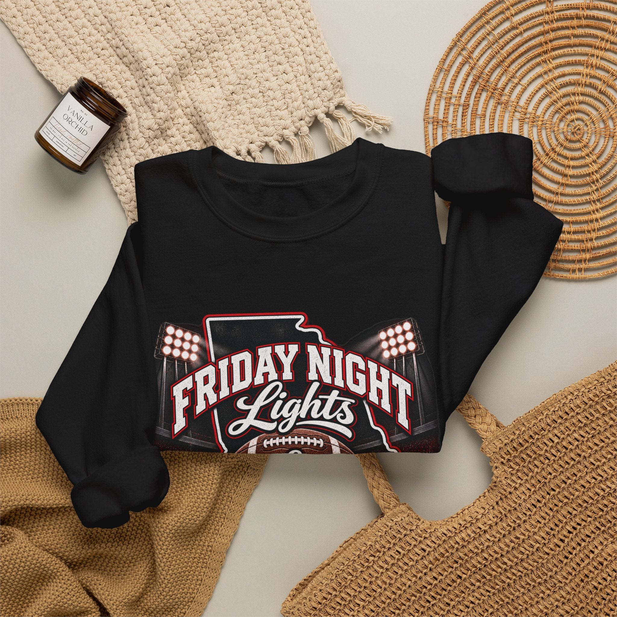 Friday Night Lights & Saturday Traditions Football Crewneck Sweatshirt