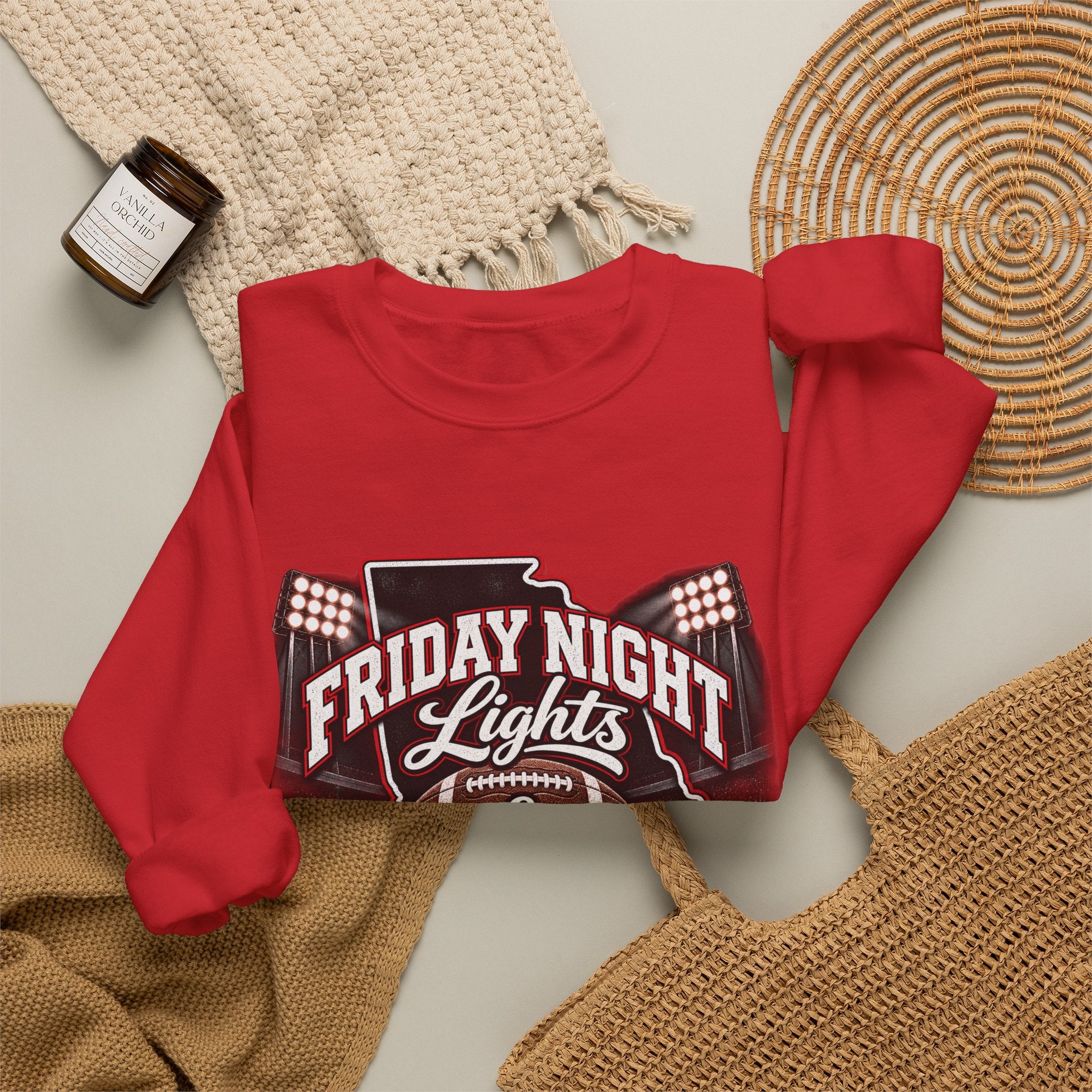 Friday Night Lights & Saturday Traditions Football Crewneck Sweatshirt