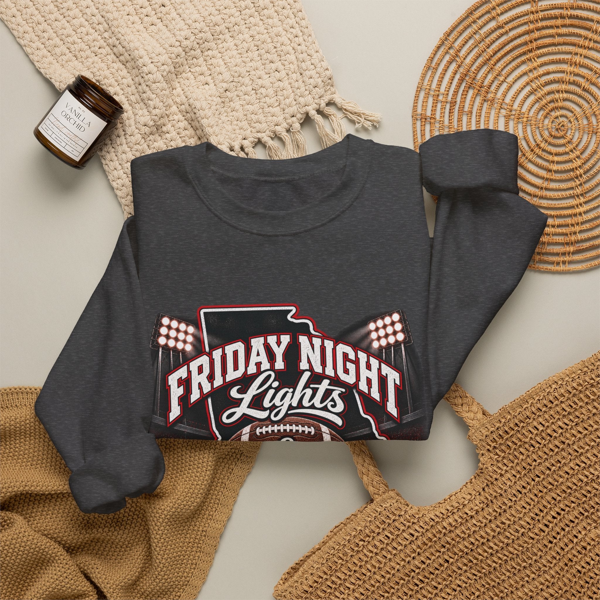 Friday Night Lights & Saturday Traditions Football Crewneck Sweatshirt